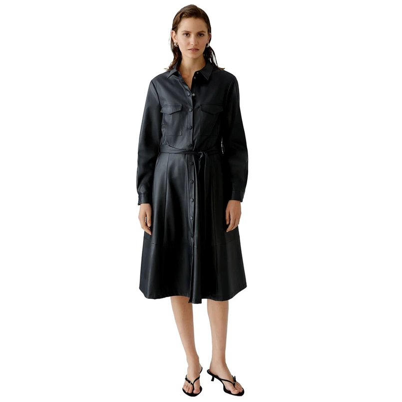 Oui Dames Jurk 0090635 Zwart