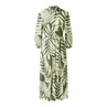 Oui Dames Jurk 0093501 Groen dessin