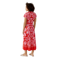 Oui Dames Jurk 0093603 Rood dessin