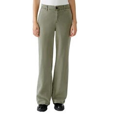 Oui Dames Pantalon 0090592 Olijf