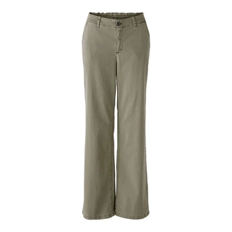 Oui Dames Pantalon 0090592 Olijf
