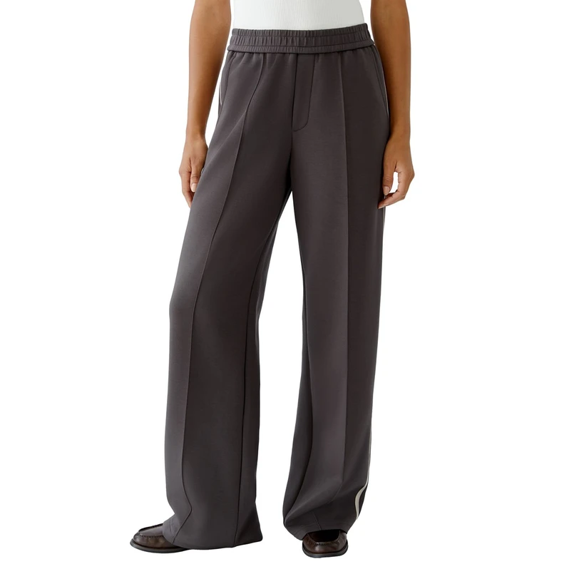 Oui Dames Pantalon 94118 Bruin dessin