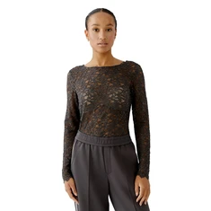 Oui Dames T-shirt 94192 Bruin