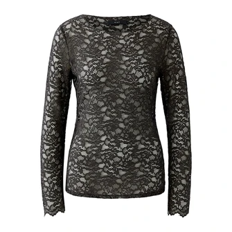 Oui Dames T-shirt 94192 Bruin
