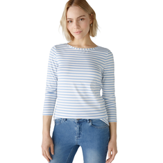 Oui Dames Top 0088220 WIT DESSIN