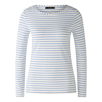 Oui Dames Top 0088220 WIT DESSIN