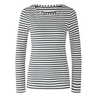Oui Dames Top 0088220 Zwart dessin