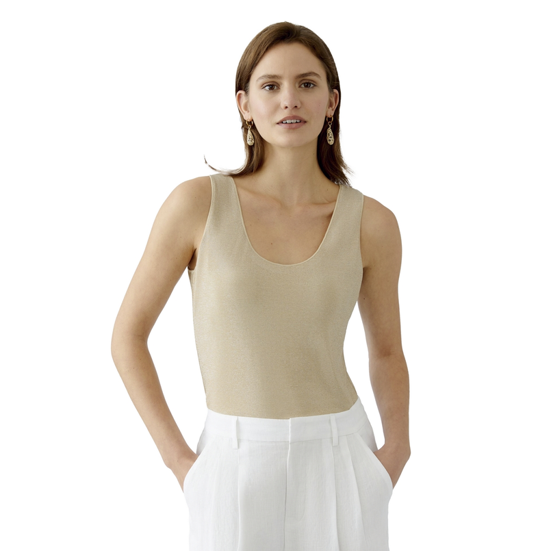 Oui Dames Top 0091990 Goud
