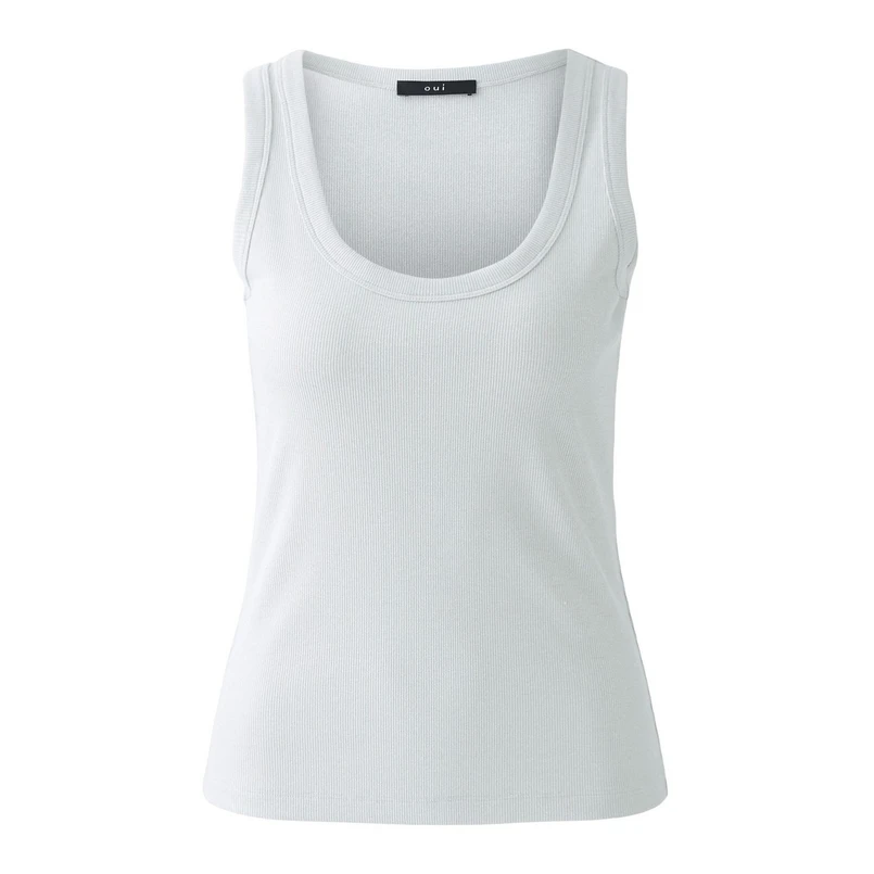 Oui Dames Top 0091992 Lichtgrijs