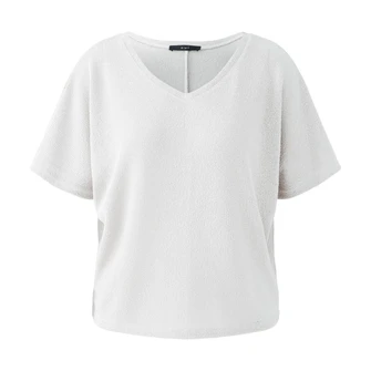 Oui Dames Top 0092900 OFF-WHITE