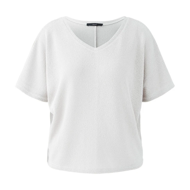 Oui Dames Top 0092900 OFF-WHITE