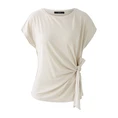 Oui Dames Top 0093111 Beige