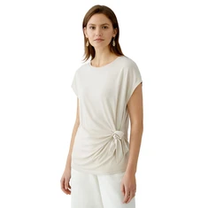 Oui Dames Top 0093111 Beige