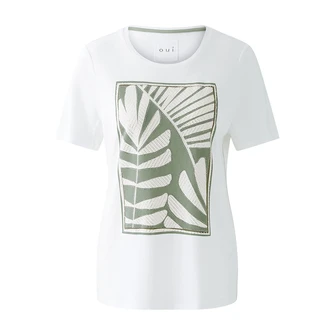Oui Dames Top 0093269 Wit