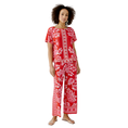 Oui Dames Top 0093639 Rood dessin