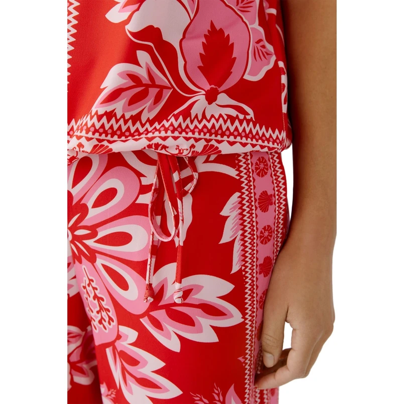 Oui Dames Top 0093639 Rood dessin