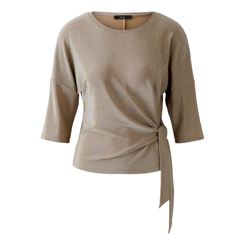 Oui Dames Top 0093869 Camel