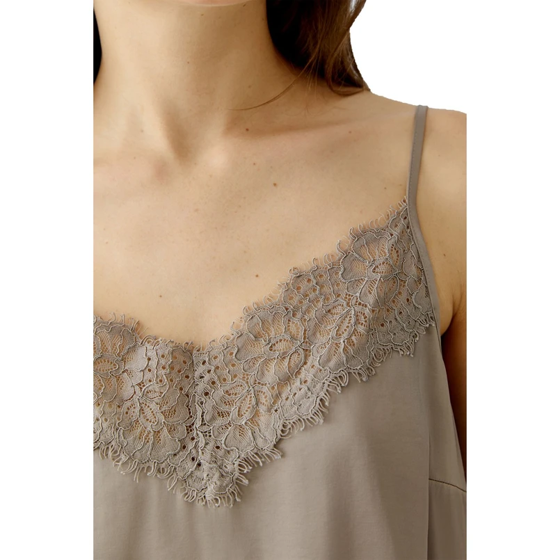 Oui Dames Top 94325 Taupe