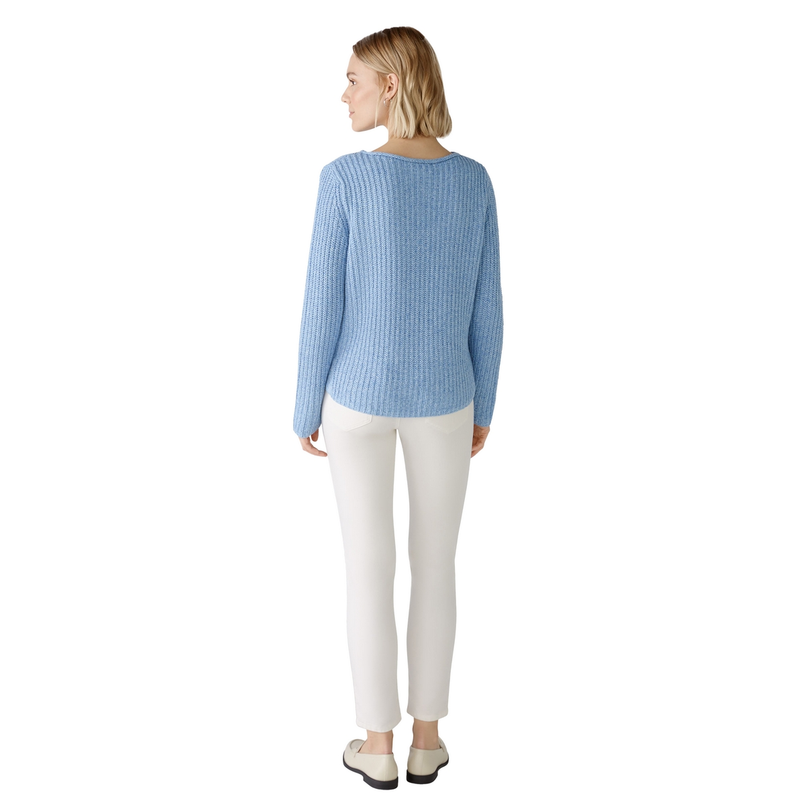 Oui Dames Trui 0088325 Bleu