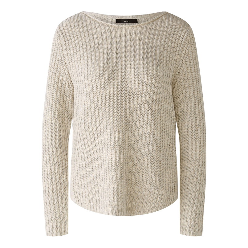 Oui Dames Trui 0088325 Camel
