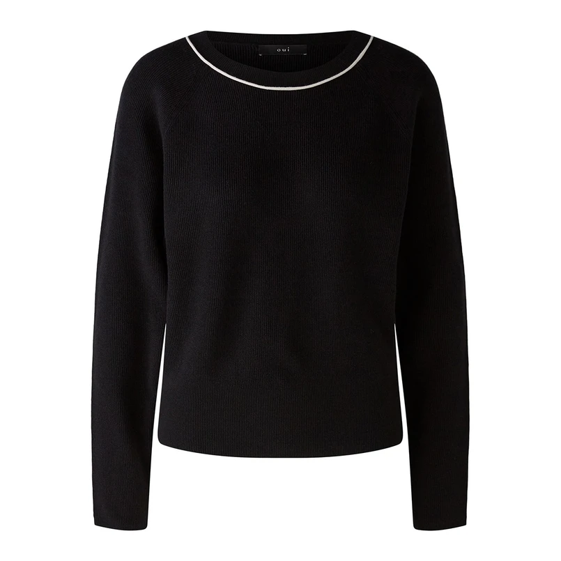 Oui Dames Trui 0090775 Zwart
