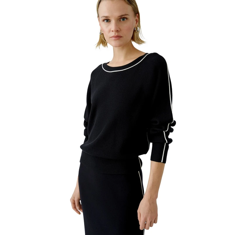 Oui Dames Trui 0090775 Zwart