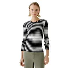 Oui Dames Trui 0090776 Zwart dessin