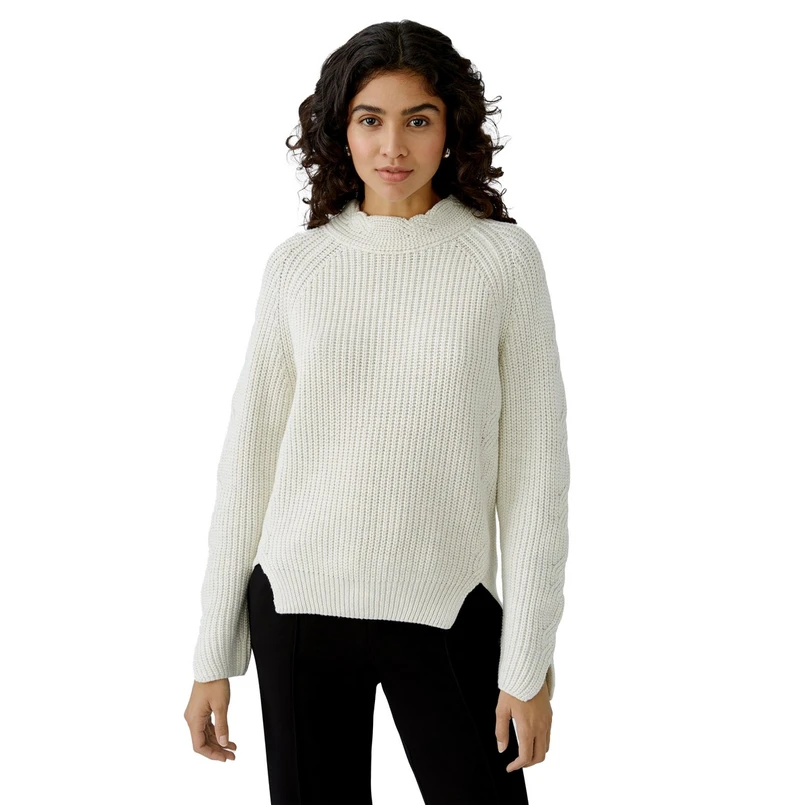 Oui Dames Trui 0090781 Lichtgrijs