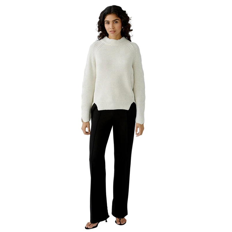 Oui Dames Trui 0090781 Lichtgrijs