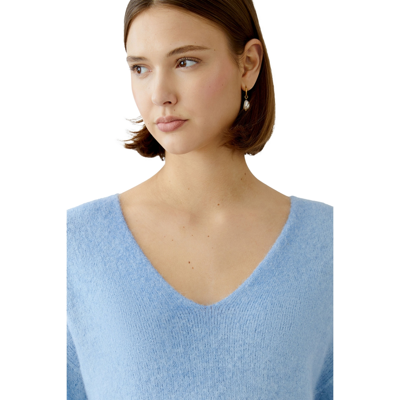 Oui Dames Trui 0091930 Bleu