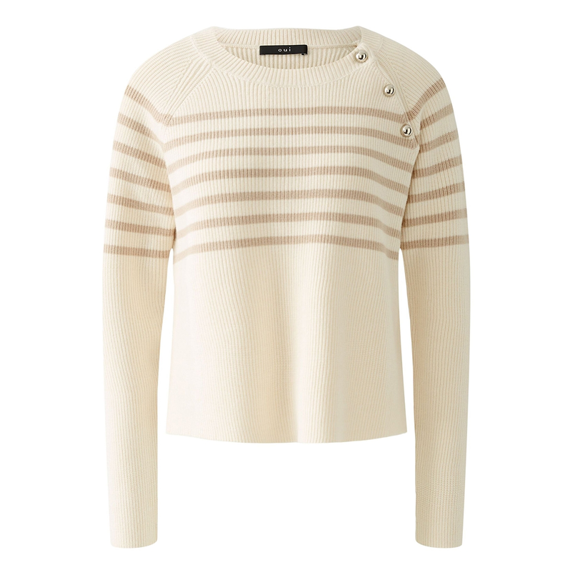 Oui Dames Trui 0091940 Camel