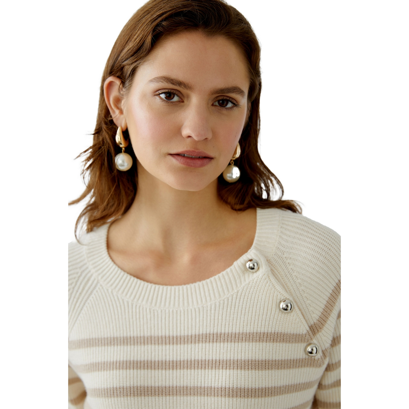 Oui Dames Trui 0091940 Camel