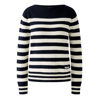 Oui Dames Trui 0091948 Blauw dessin