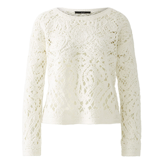 Oui Dames Trui 0092229 OFF-WHITE
