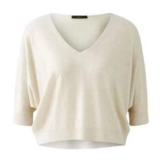 Oui Dames Trui 0092817 Beige
