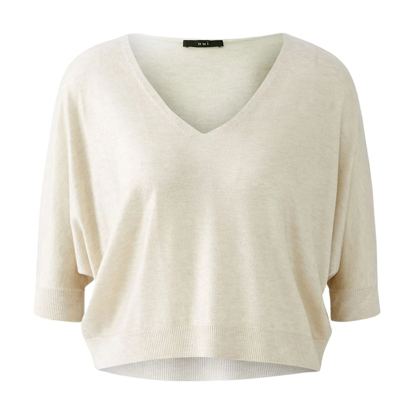 Oui Dames Trui 0092817 Beige