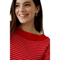 Oui Dames Trui 0092961 Rood dessin