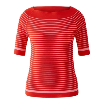 Oui Dames Trui 0092961 Rood dessin