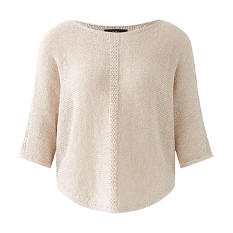 Oui Dames Trui 0092981 Beige