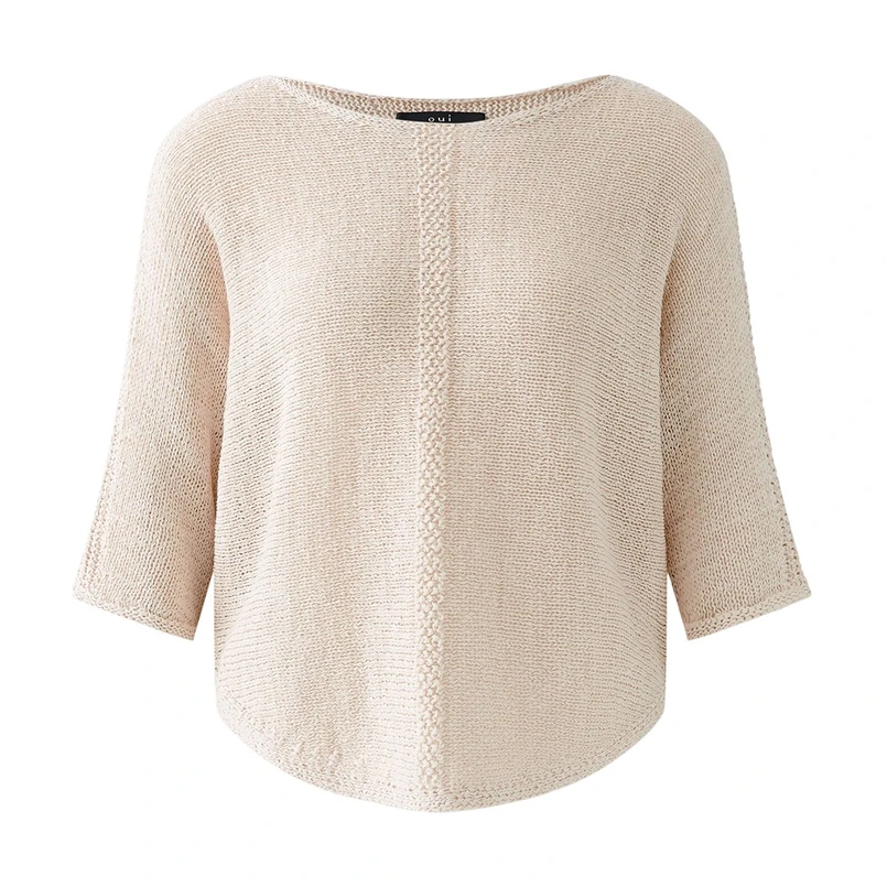 Oui Dames Trui 0092981 Beige