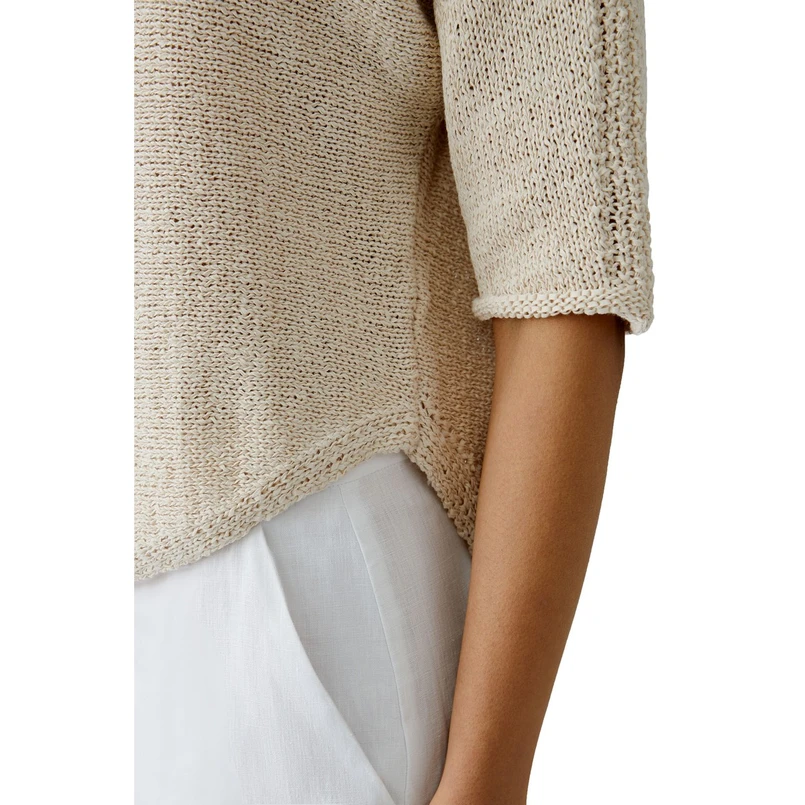 Oui Dames Trui 0092981 Beige