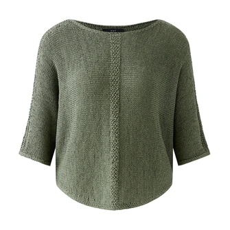 Oui Dames Trui 0092981 Khakigroen