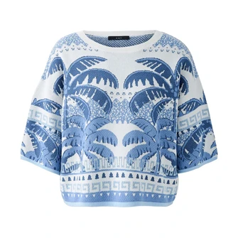 Oui Dames Trui 0093170 Bleu
