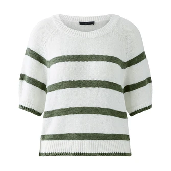 Oui Dames Trui 0093307 Groen dessin