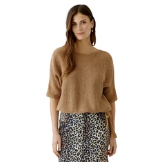 Oui Dames Trui 0093702 Camel
