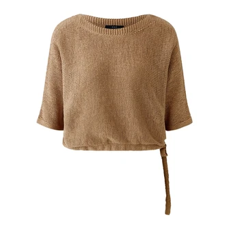 Oui Dames Trui 0093702 Camel