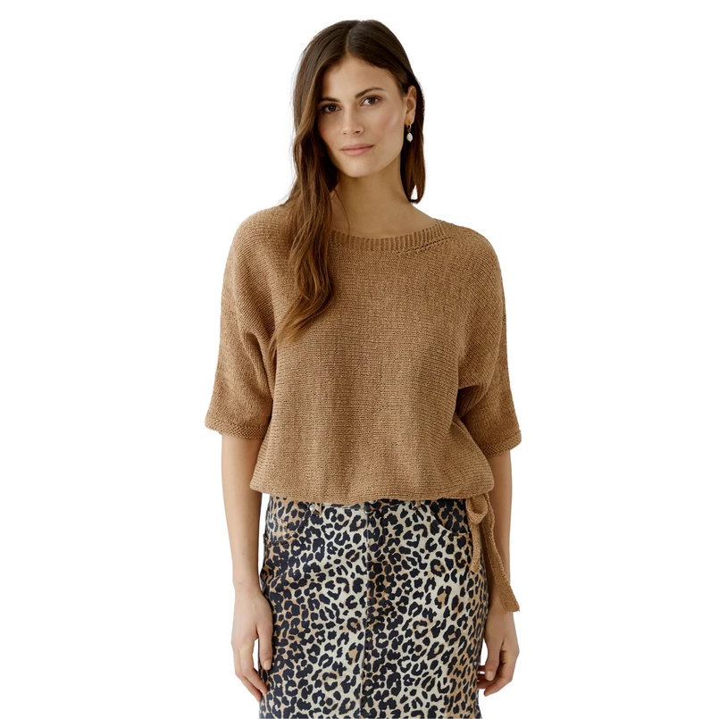 Oui Dames Trui 0093702 Camel