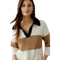 Oui Dames Trui 0093716 Camel
