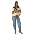 Oui Dames Trui 0093716 Camel