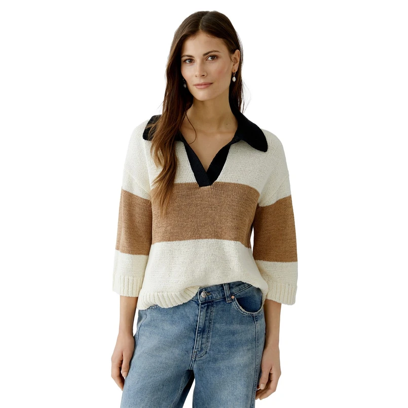 Oui Dames Trui 0093716 Camel